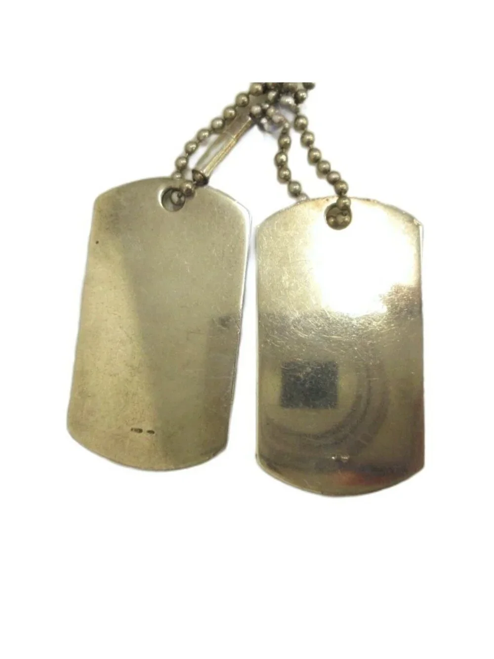 Gucci Double Dog Tag Pendant Silver